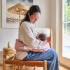 image:imageMy Brest Friend Organic Cotton Deluxe Nursing Pillow Cover  Slipcovers For Baby  Adjustable Fit Easy Care Durable  Original Nursing Pillow Not Included Organic CreamDusty Rose Geo